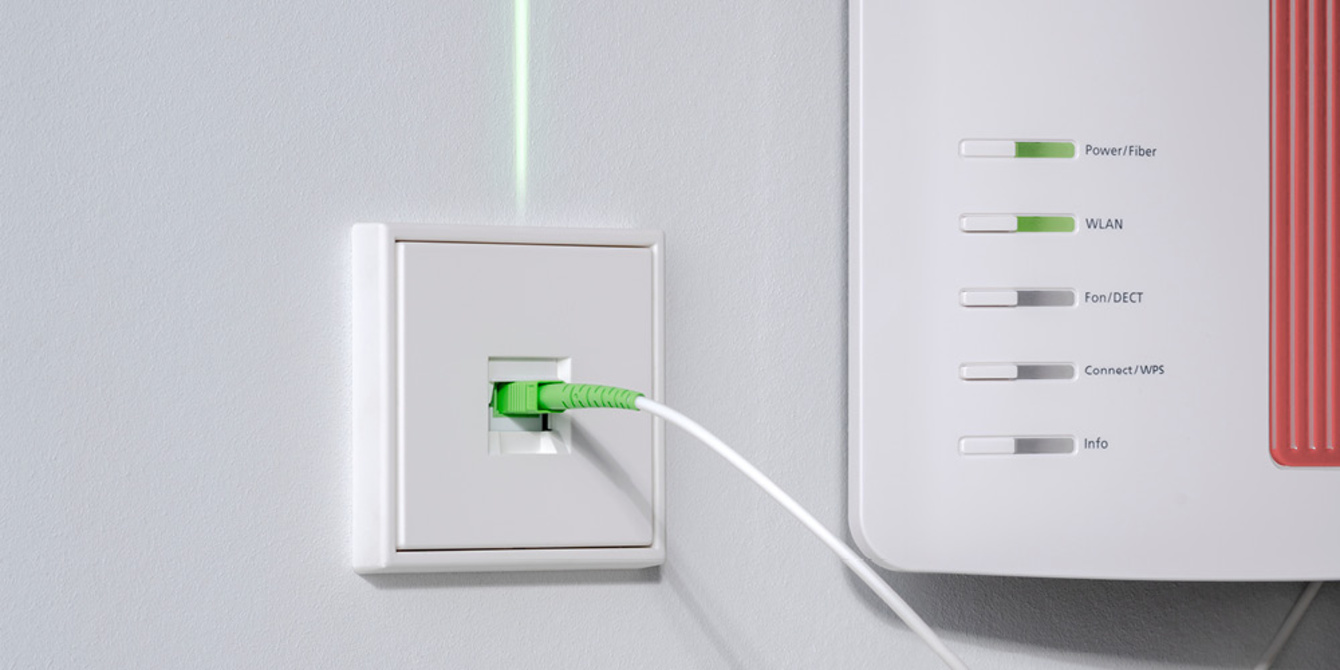 Die neuen Glasfaser-Anschlussdosen bei Aziz Osman Elektroinstallation in Gießen